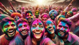 Holi color party